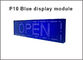 P10 a mené la lumière bleue simple simple semi-extérieure du plat P10 de $ de panneau d'affichage fournisseur