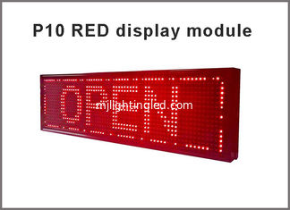 CHINE Le module d'affichage mené par P10 a mené le signe mobile mené électronique ROUGE de tableau indicateur mené par pixel de conseil de publicité de panneau du panneau 32*16 fournisseur