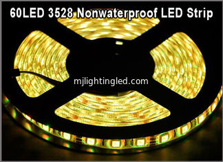 CHINE 3528 Cordon de ruban adhésif à LED non imperméable IP20 60led/M SMD LED Cordon de lumière jaune Pour la décoration de Noël fournisseur