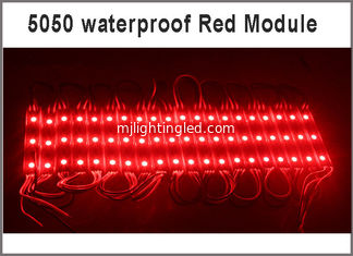 CHINE 5050 la publicité rouge des modules 12V de module de SMD 3 LED allumant IP67 imperméable 75*12*05 0.8w/pcs fournisseur