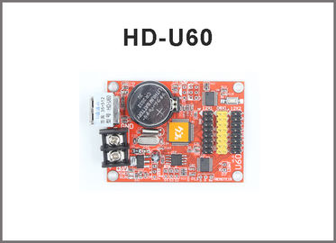 HD-A40S HD-U60 P10 Contrôleur d'affichage LED mono couleur et double couleur pour les signes mobiles à LED avec communication USB U-Disk fournisseur