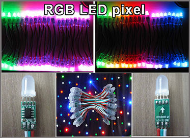 DC5V 12mm RVB accessible a mené le guide optique 50Pcs/lot du noeud IP67 accessible polychrome imperméable du module 1903IC de pixel fournisseur