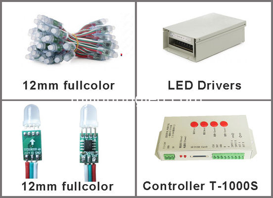 Guirlande lumineuse à LED adressable numérique couleur 12 mm UCS1903, 50 pièces/guirlande pour décoration de Noël fournisseur