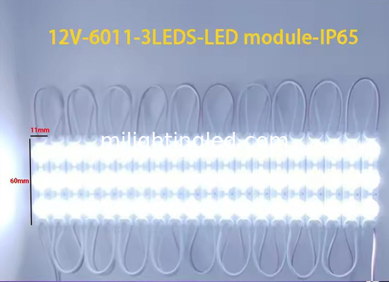 6011 3leds LED Module 12V 2835 1,5W Haute luminosité Pour boîte lumineuse Lettre publicitaire Signe Injection Lentille moulée Lumière fournisseur
