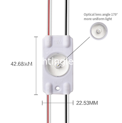 12V 43x23mm 1 Module LED Lumière avec lentille Lightbox étanche Modules de panneaux publicitaires fournisseur