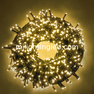 Lumières de Noël LED 1000 Blanc / chaud Blanc noir Fil 50 M Intérieur Extérieur fournisseur