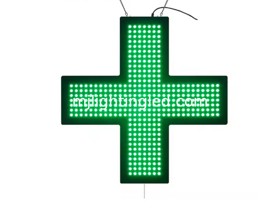 Pharmacie panneau lumineux à LED Croix Affichage intérieur 60cm Panneau rouge vert Bleu Jaune Couleur blanche fournisseur