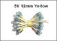 5V le jaune 12mm a mené les signes de publicité légers menés par Christams de lumière de point de module de pixel fournisseur