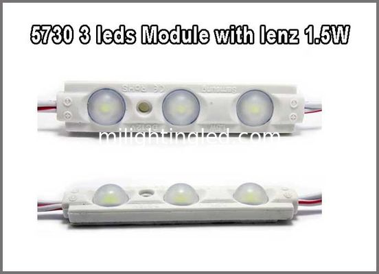 5730 3W LED Module 12V Rouge Vert Bleu Jaune Blanc Rose Avec 160 degrés Lenz Pour la boîte à lumière fournisseur