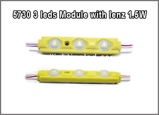 5730 3W LED Module 12V Rouge Vert Bleu Jaune Blanc Rose Avec 160 degrés Lenz Pour la boîte à lumière fournisseur