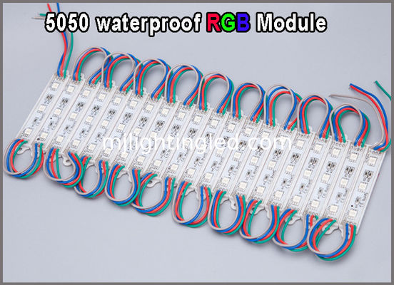 5050 RGB Modulo Led 12V imperméable à l'eau RGB Modules à LED changeant de couleur Éclairage pour affichage publicitaire