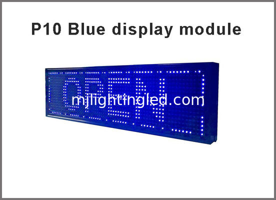 Module de LED P10, lumière bleue de publicité de couleur D'affichage à LED de message simple de défilement