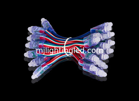 5V 12mm RVB a mené la lampe de pixel de lumière 50pcs / String 0.3W DC5V IP67 Signalisation de lettre 3D extérieure fabriquée en Chine